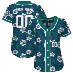 custom seattle mariners tropical hibiscus green jersey best selling