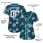 custom seattle mariners tropical hibiscus green jersey best selling