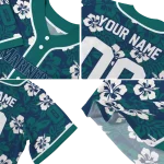 custom seattle mariners tropical hibiscus green jersey best selling