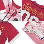 custom st louis cardinals arrow fade red white jersey best selling