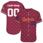 custom st louis cardinals chevron interlock red jersey best selling