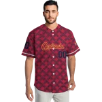 custom st louis cardinals chevron interlock red jersey best selling