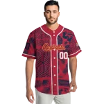 custom st louis cardinals pineapple palm geo red jersey best selling