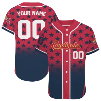 custom st louis cardinals star burst navy jersey best selling