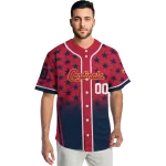custom st louis cardinals star burst navy jersey best selling