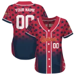 custom st louis cardinals star burst navy jersey best selling