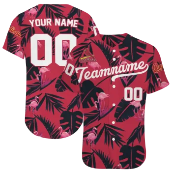custom st louis cardinals tropical flamingo red jersey best selling