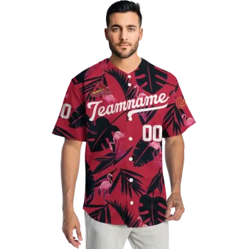 custom st louis cardinals tropical flamingo red jersey fashion forward