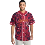 custom st louis cardinals tropical hibiscus seashells red jersey best selling