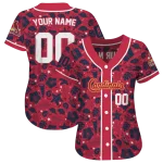 custom st louis cardinals tropical hibiscus seashells red jersey best selling