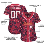 custom st louis cardinals tropical hibiscus seashells red jersey best selling