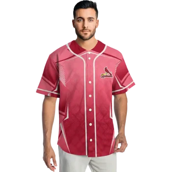 custom st louis cardinals wavy flow red jersey fashion forward