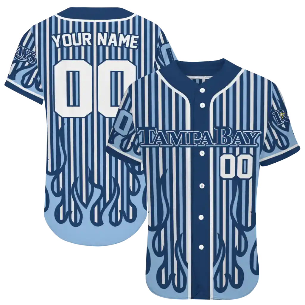 custom tampa bay rays blazing stripes navy jersey best selling custom tampa bay rays blazing stripes navy jersey best selling