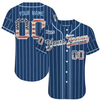custom tampa bay rays vertical stripes navy jersey best selling