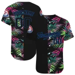 custom texas rangers palm leaf black jersey best selling