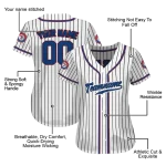 custom texas rangers pinstripe lines white jersey best selling
