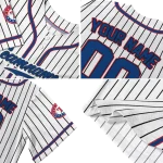 custom texas rangers pinstripe lines white jersey best selling