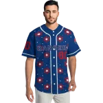 custom texas rangers snowflake festive blue jersey best selling