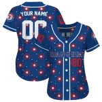 custom texas rangers snowflake festive blue jersey best selling