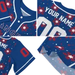 custom texas rangers snowflake festive blue jersey best selling