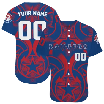 custom texas rangers star circle blue jersey best selling
