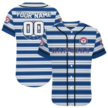 custom texas rangers stripe layers blue white jersey best selling