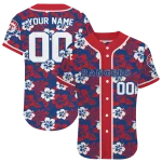 custom texas rangers tropical hibiscus red jersey best selling
