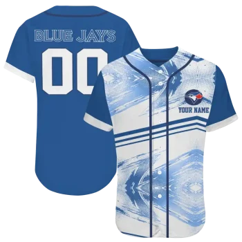 custom toronto blue jays arrow fade blue white jersey best selling