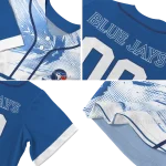 custom toronto blue jays arrow fade blue white jersey best selling