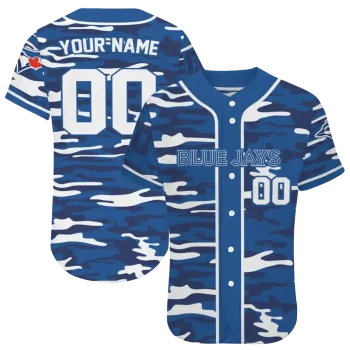 custom toronto blue jays camo splash blue jersey best selling