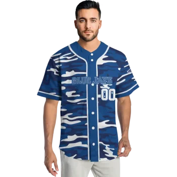 custom toronto blue jays camo splash blue jersey fashion forward