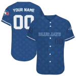 custom toronto blue jays chevron interlock blue jersey best selling