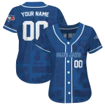 custom toronto blue jays pineapple palm geo blue jersey best selling