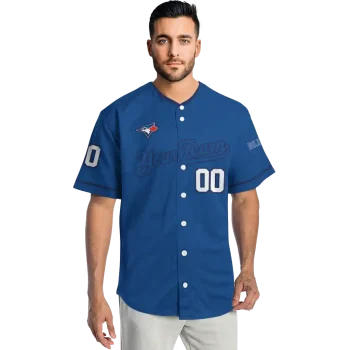 custom toronto blue jays plain classic blue jersey fashion forward