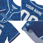 custom toronto blue jays star burst navy jersey best selling
