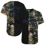 custom toronto blue jays tropical foliage black jersey best selling