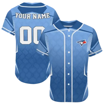 custom toronto blue jays wavy flow blue jersey best selling