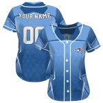 custom toronto blue jays wavy flow blue jersey best selling