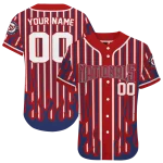 custom washington nationals blazing stripes red jersey best selling