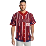 custom washington nationals blazing stripes red jersey best selling