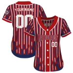 custom washington nationals blazing stripes red jersey best selling