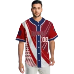 custom washington nationals curved stripes red white jersey best selling