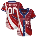 custom washington nationals curved stripes red white jersey best selling