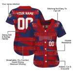 custom washington nationals edgy stripes red jersey best selling