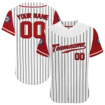 custom washington nationals pinstripe red white jersey best selling