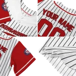 custom washington nationals pinstripe red white jersey best selling