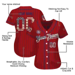 custom washington nationals vertical stripes red jersey best selling