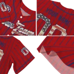 custom washington nationals vertical stripes red jersey best selling