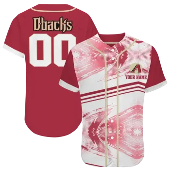 customized arizona diamondbacks arrow fade red white jersey best selling