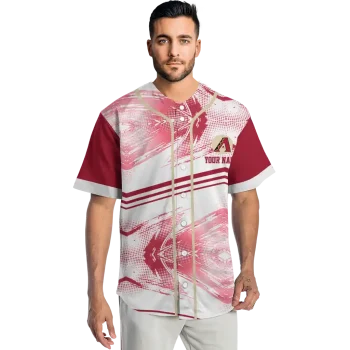 customized arizona diamondbacks arrow fade red white jersey fashion forward